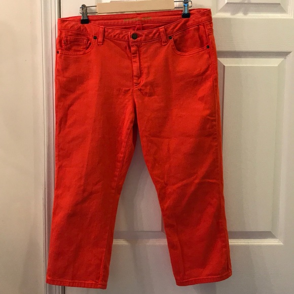 MICHAEL Michael Kors Denim - Michael Kors Orange Cropped Jeans